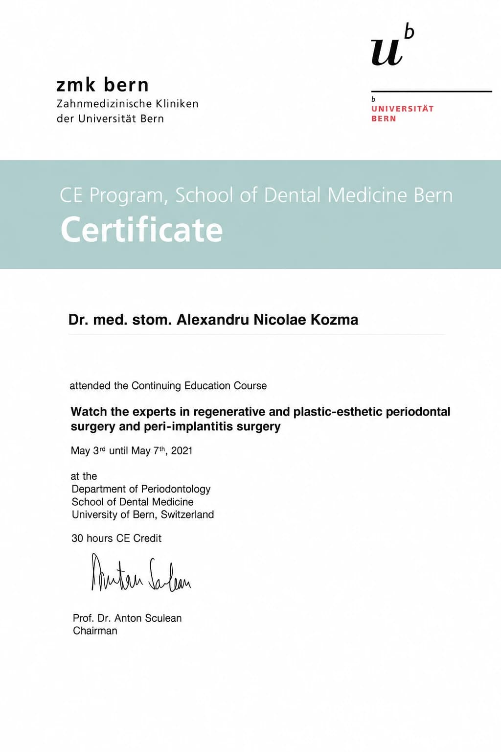 Fortbildungsurkunde 15 von 17 — eingescanntes Zertifikat